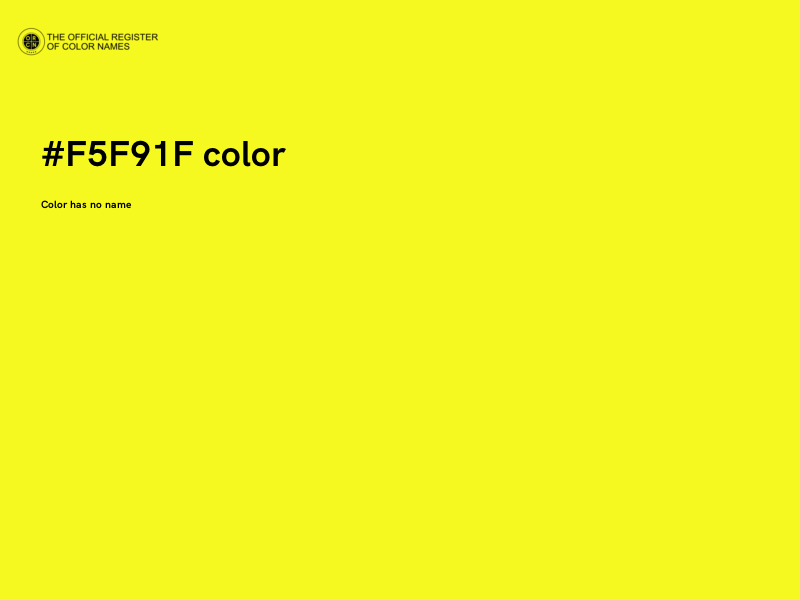 #F5F91F color image