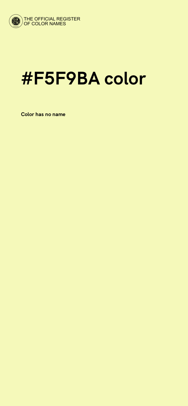#F5F9BA color image