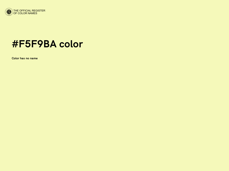 #F5F9BA color image