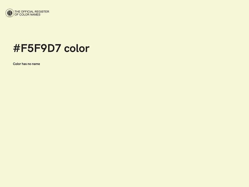 #F5F9D7 color image