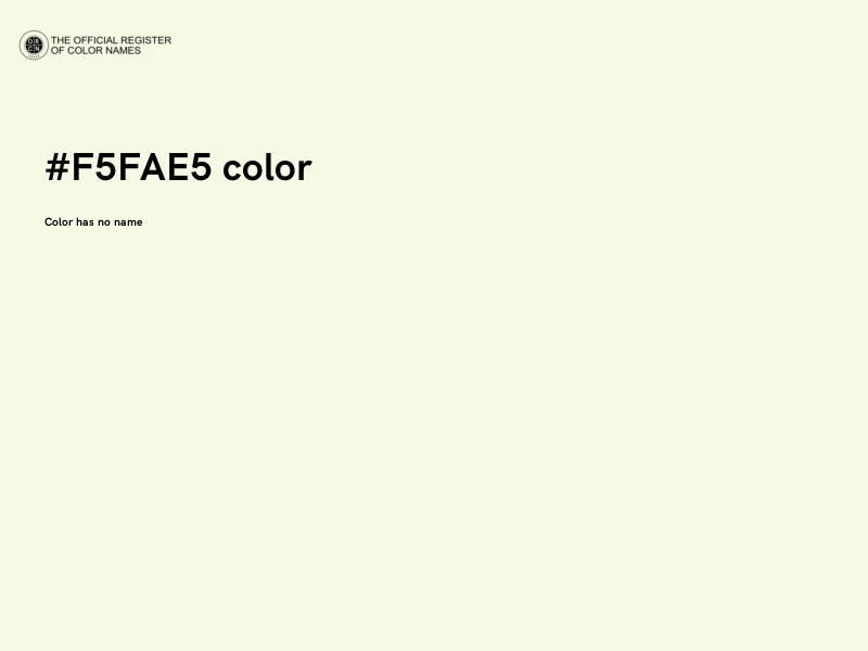 #F5FAE5 color image