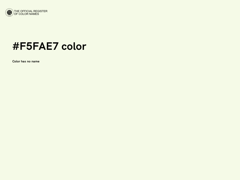 #F5FAE7 color image