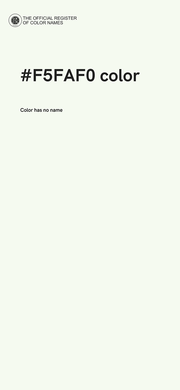 #F5FAF0 color image