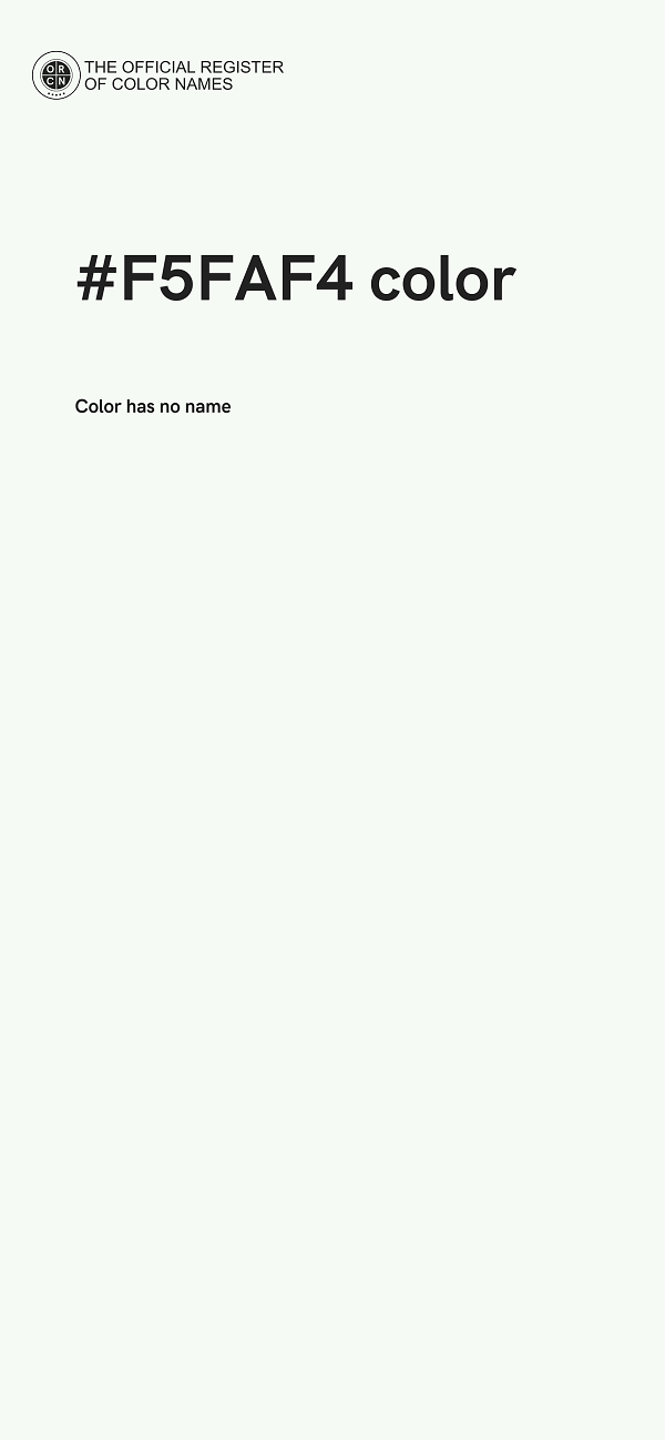 #F5FAF4 color image