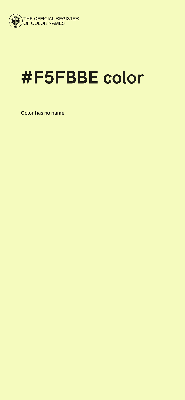 #F5FBBE color image