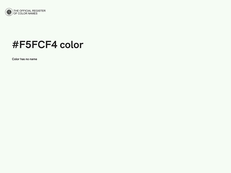 #F5FCF4 color image