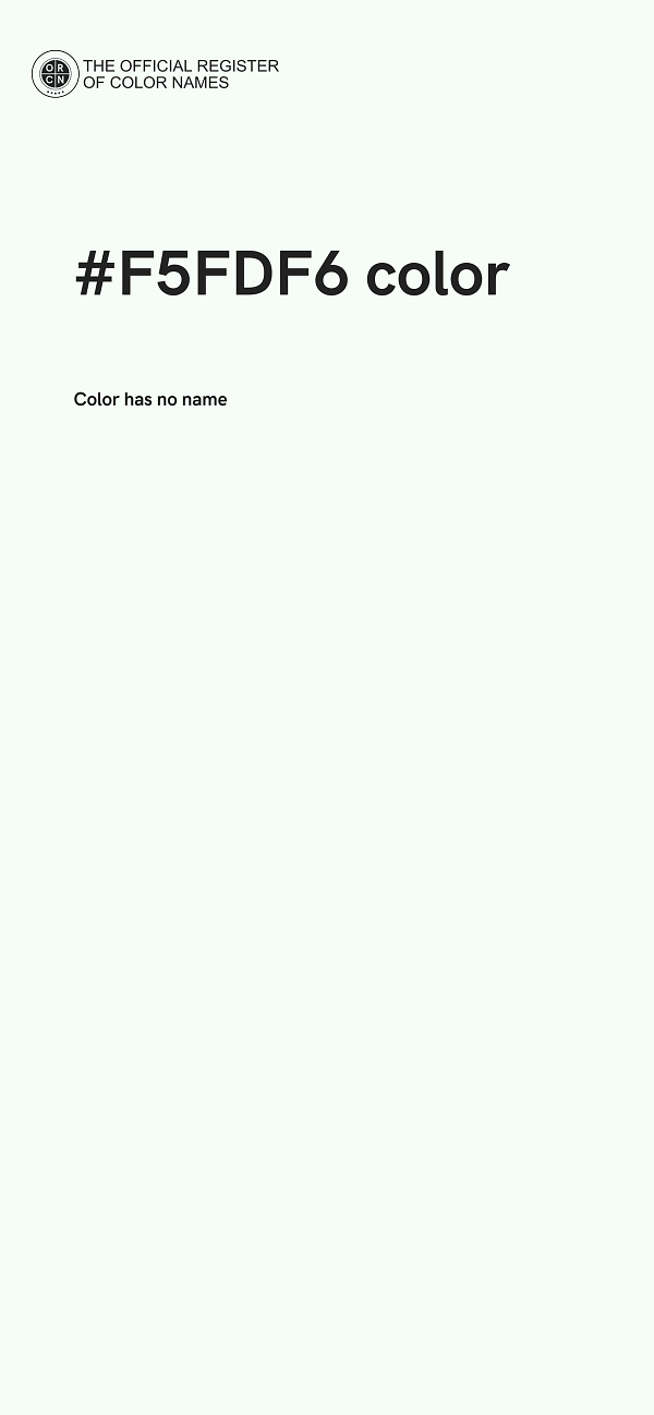 #F5FDF6 color image