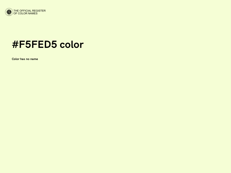 #F5FED5 color image