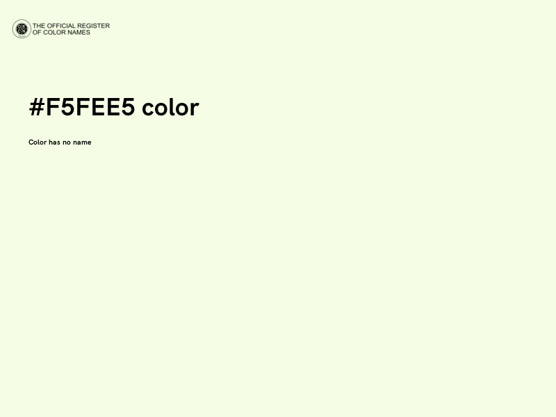 #F5FEE5 color image