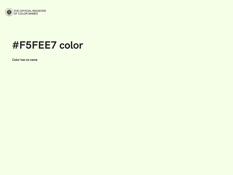 #F5FEE7 color image