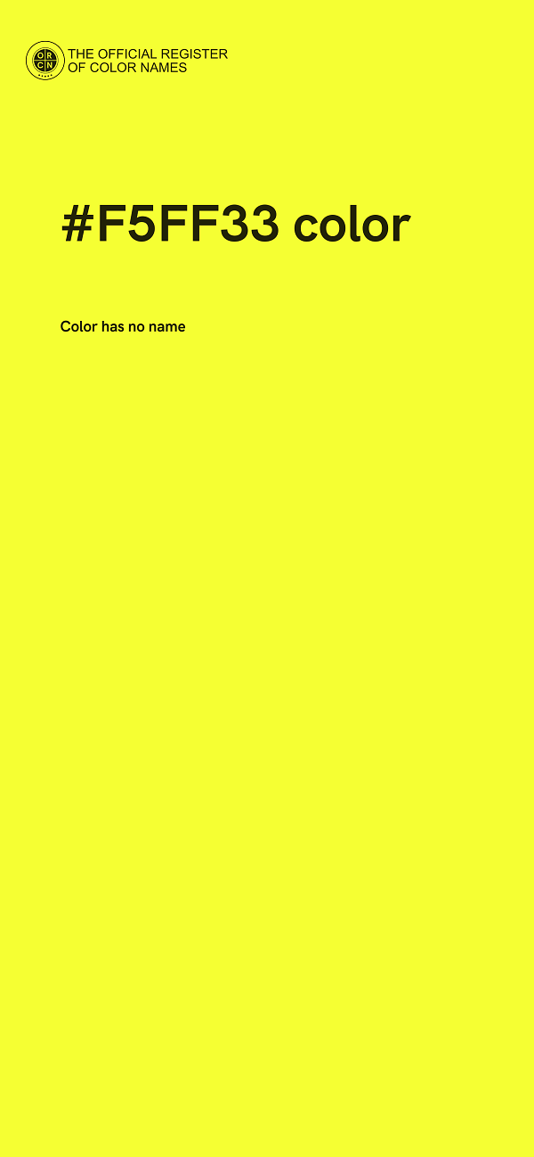 #F5FF33 color image