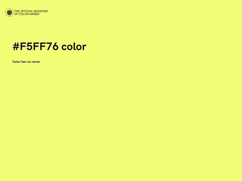 #F5FF76 color image