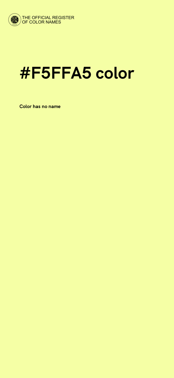 #F5FFA5 color image