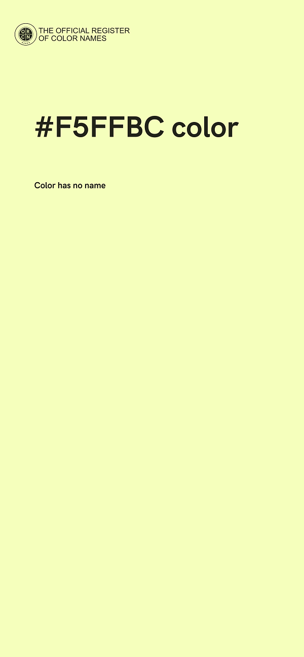 #F5FFBC color image