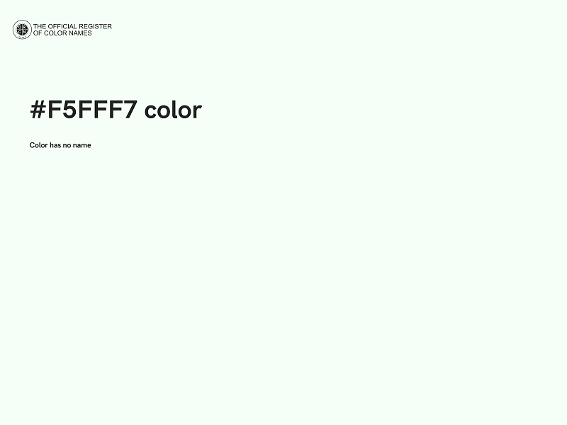 #F5FFF7 color image