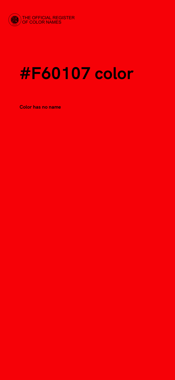#F60107 color image