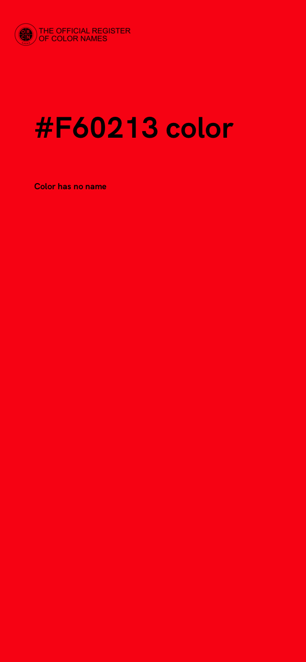 #F60213 color image