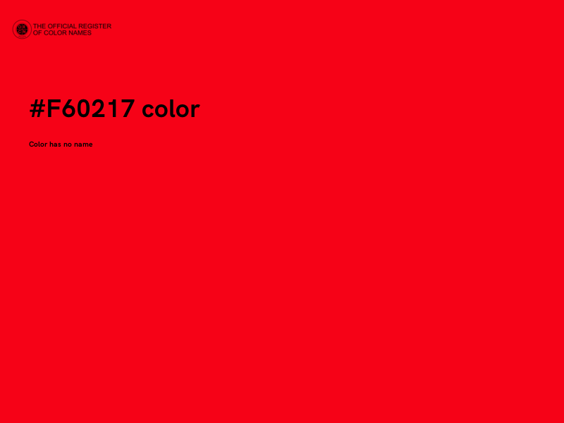 #F60217 color image