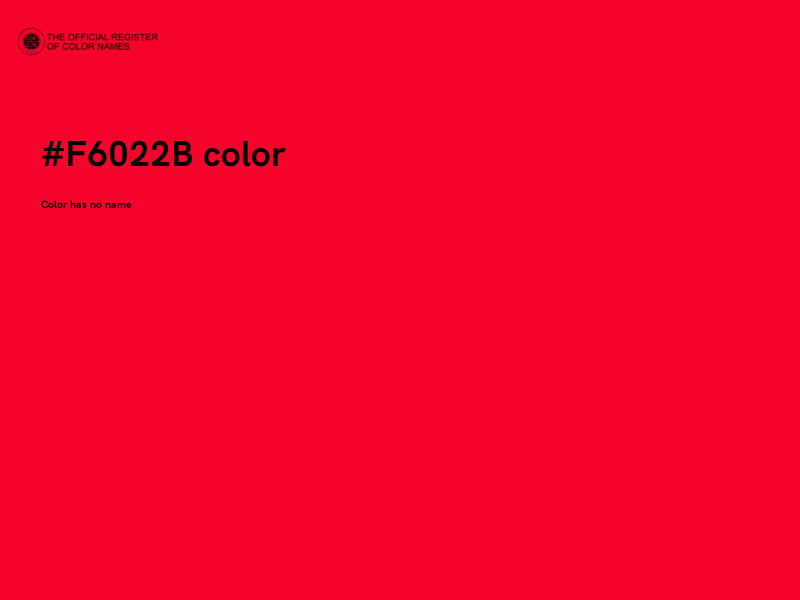 #F6022B color image