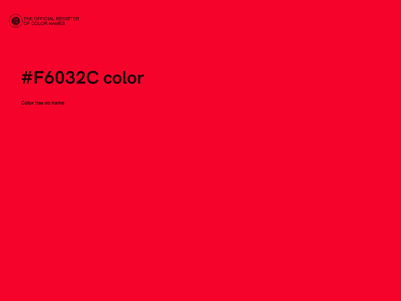 #F6032C color image