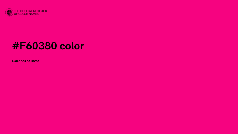 #F60380 color image
