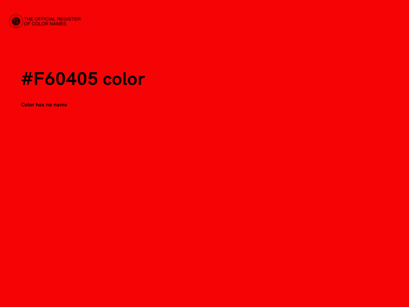 #F60405 color image