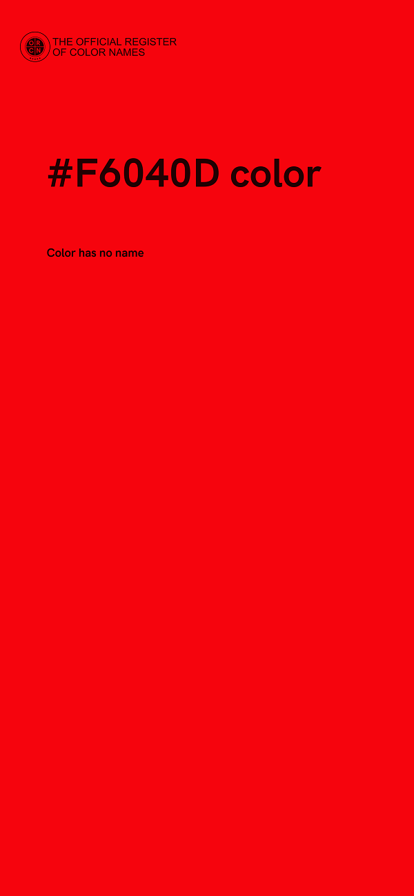 #F6040D color image
