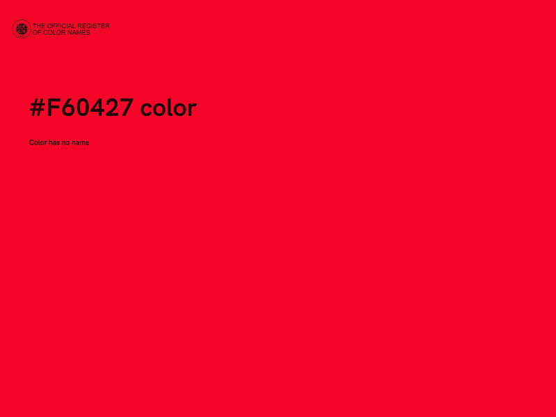 #F60427 color image