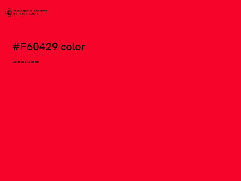 #F60429 color image