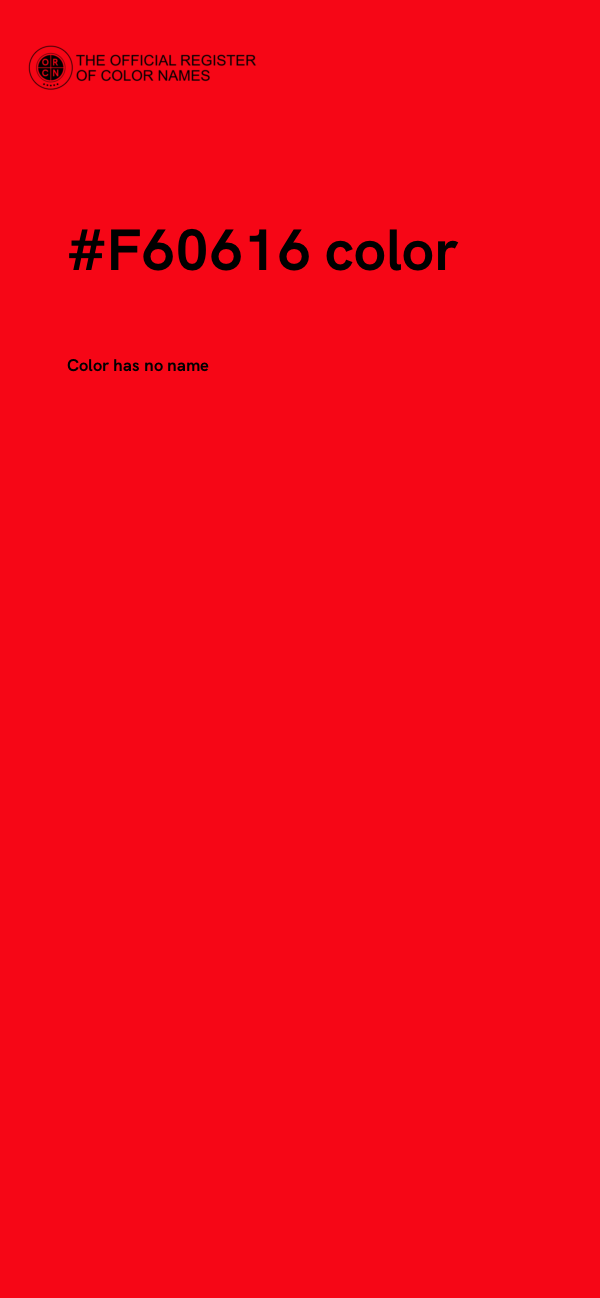 #F60616 color image