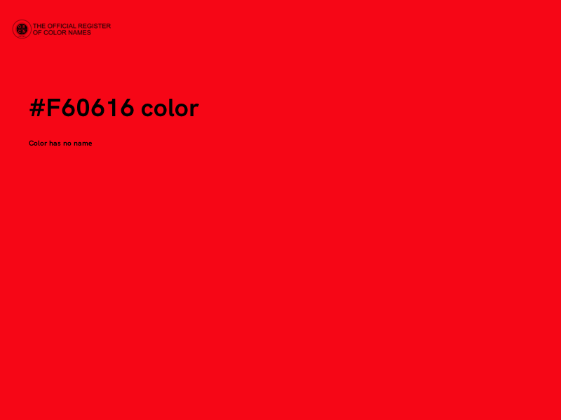 #F60616 color image