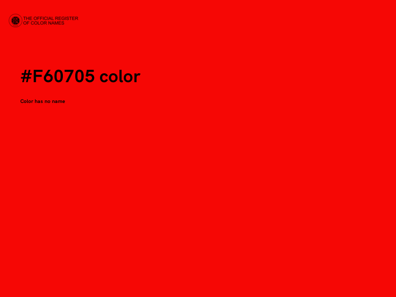 #F60705 color image