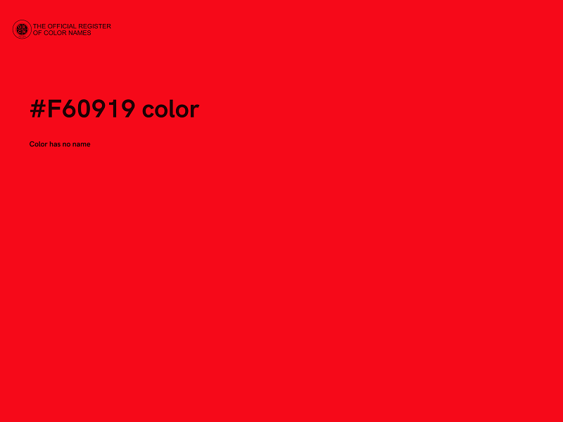 #F60919 color image