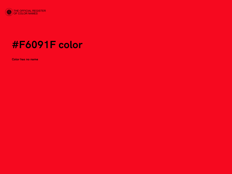 #F6091F color image