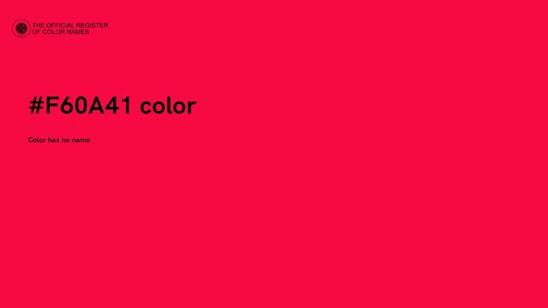 #F60A41 color image