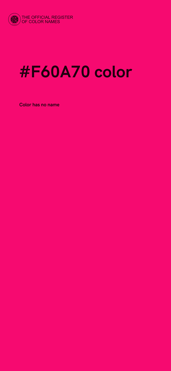 #F60A70 color image