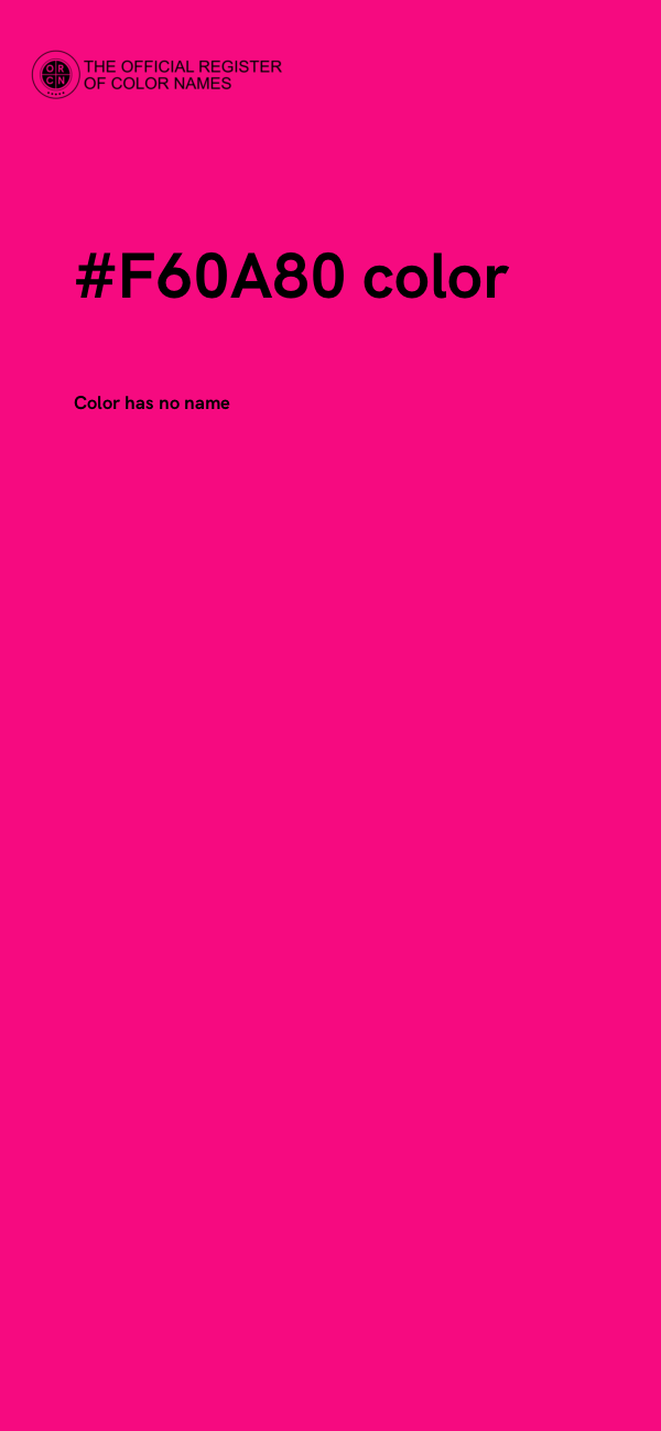 #F60A80 color image