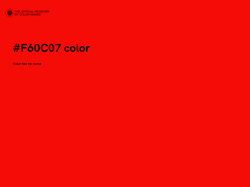 #F60C07 color image