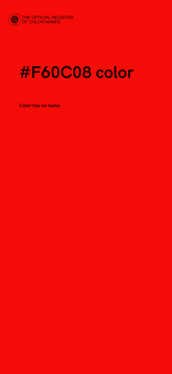 #F60C08 color image