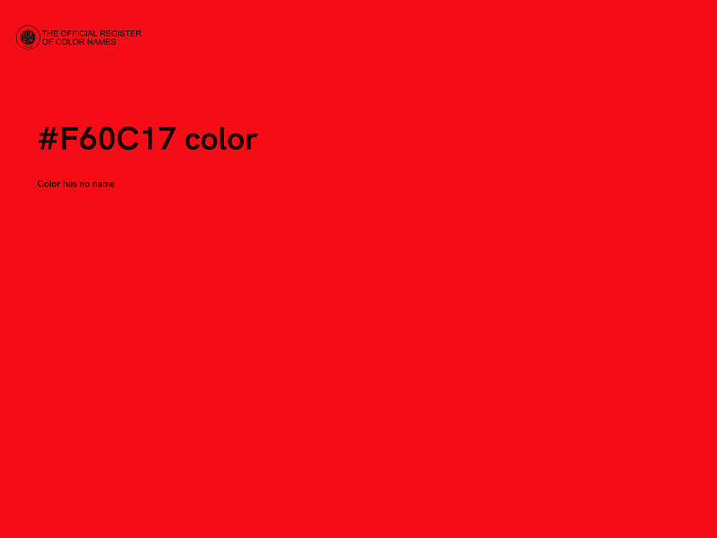 #F60C17 color image