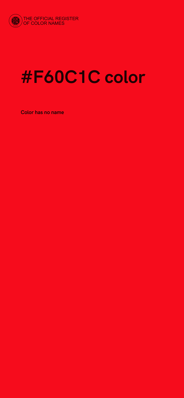 #F60C1C color image