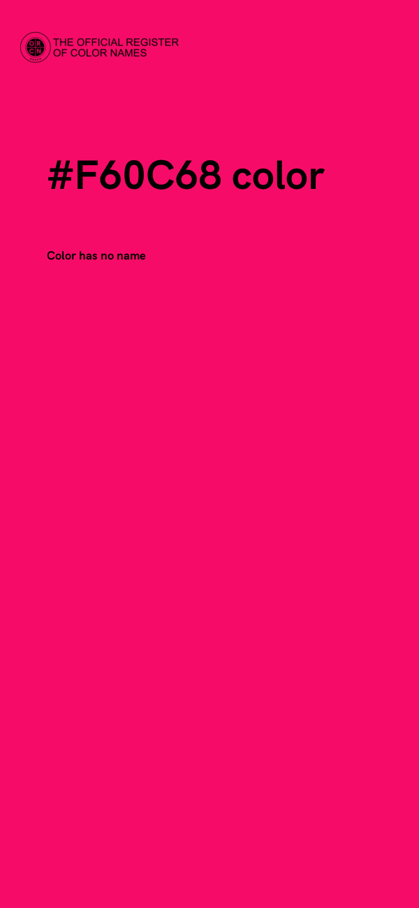 #F60C68 color image