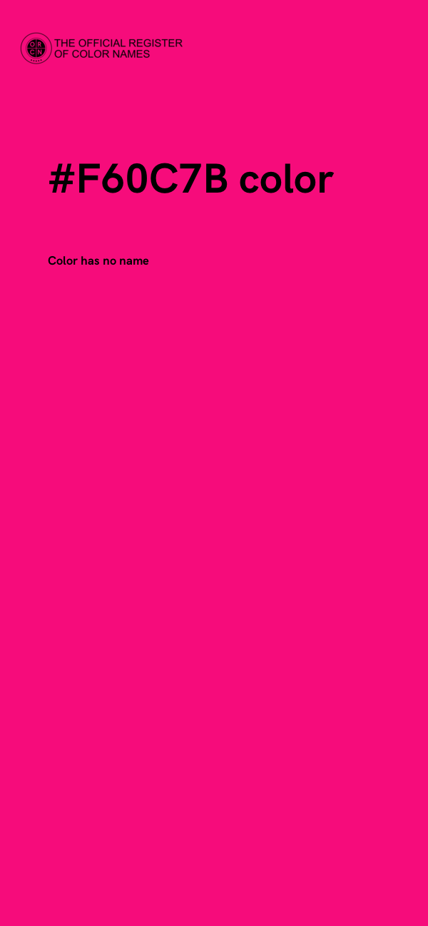 #F60C7B color image
