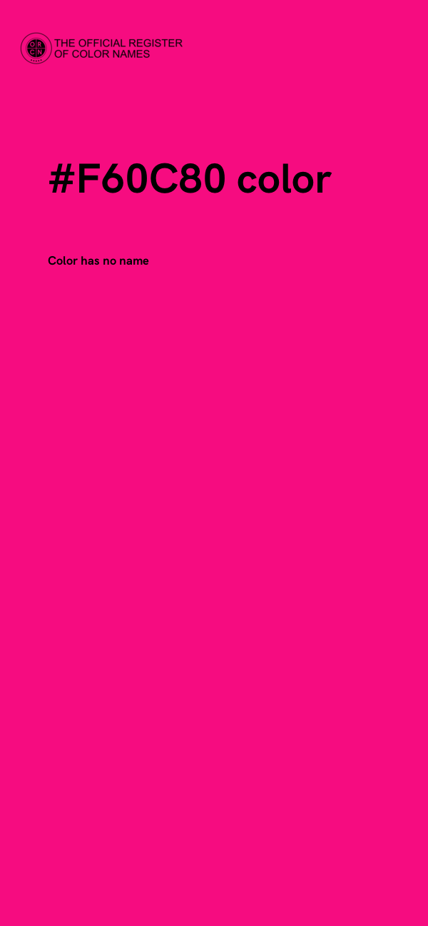 #F60C80 color image