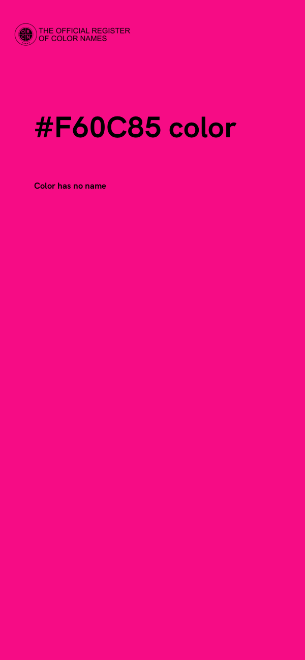 #F60C85 color image