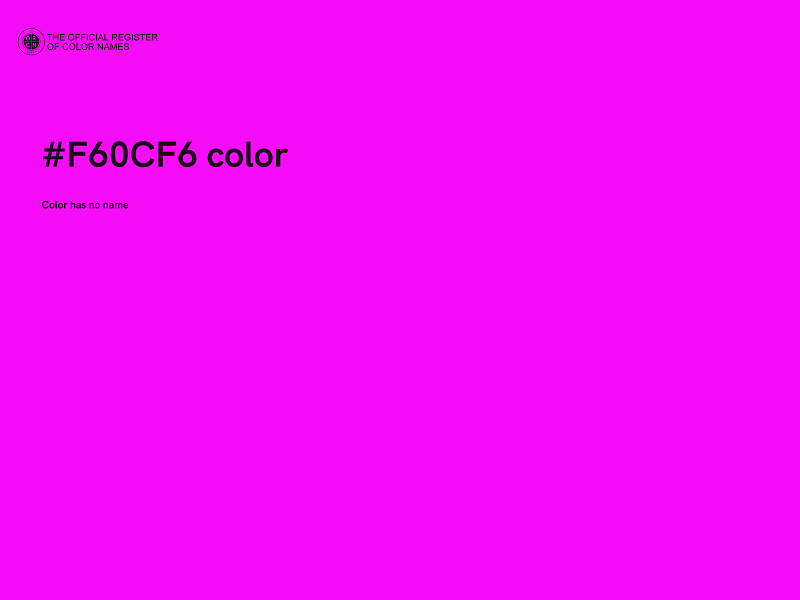 #F60CF6 color image
