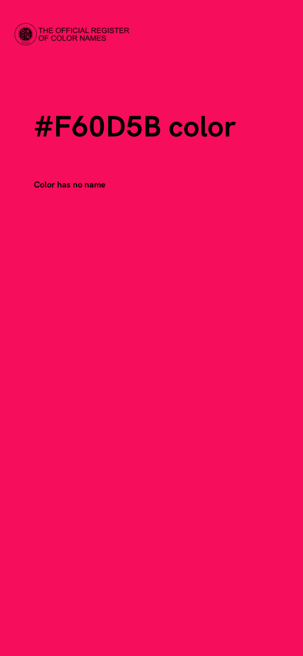 #F60D5B color image