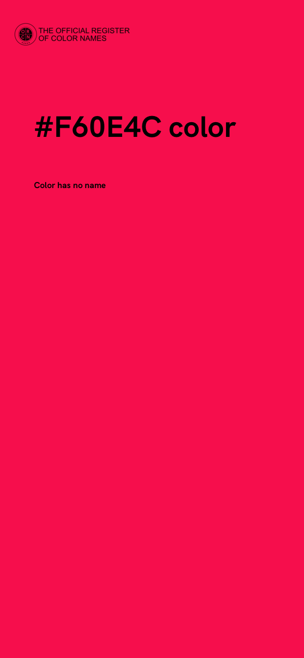 #F60E4C color image