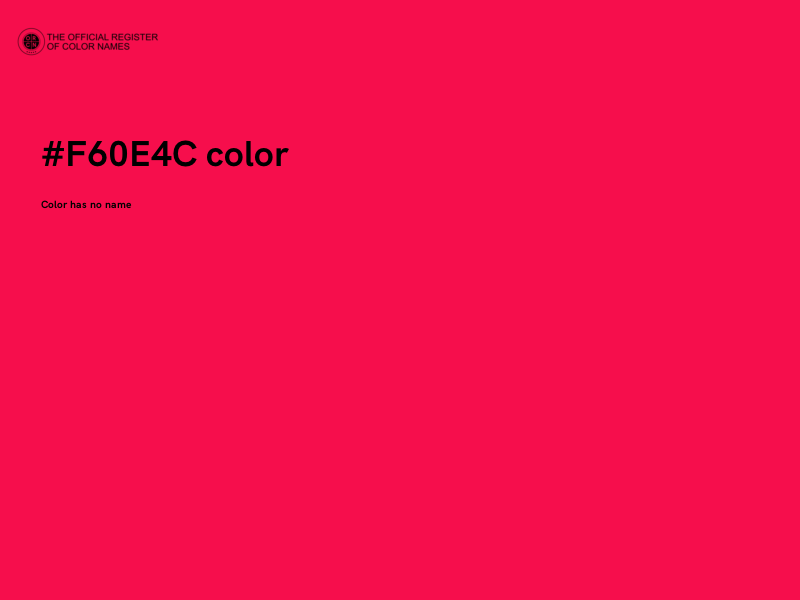 #F60E4C color image