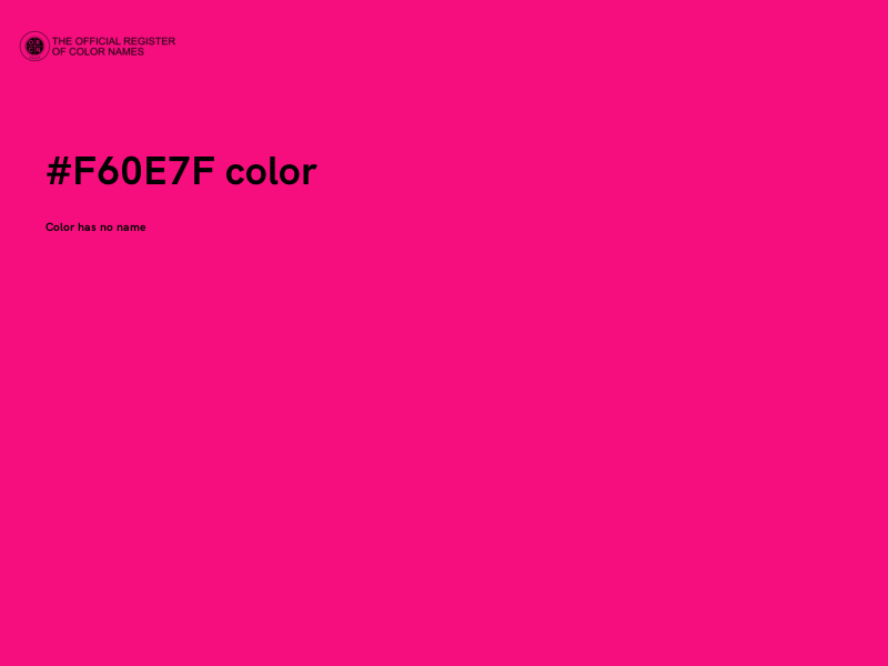 #F60E7F color image